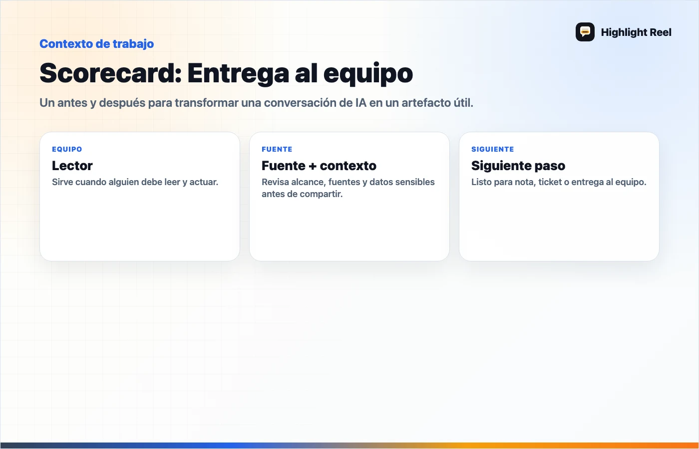Gráfico editorial para Convertir una sesión larga de ChatGPT en una entrega de proyecto