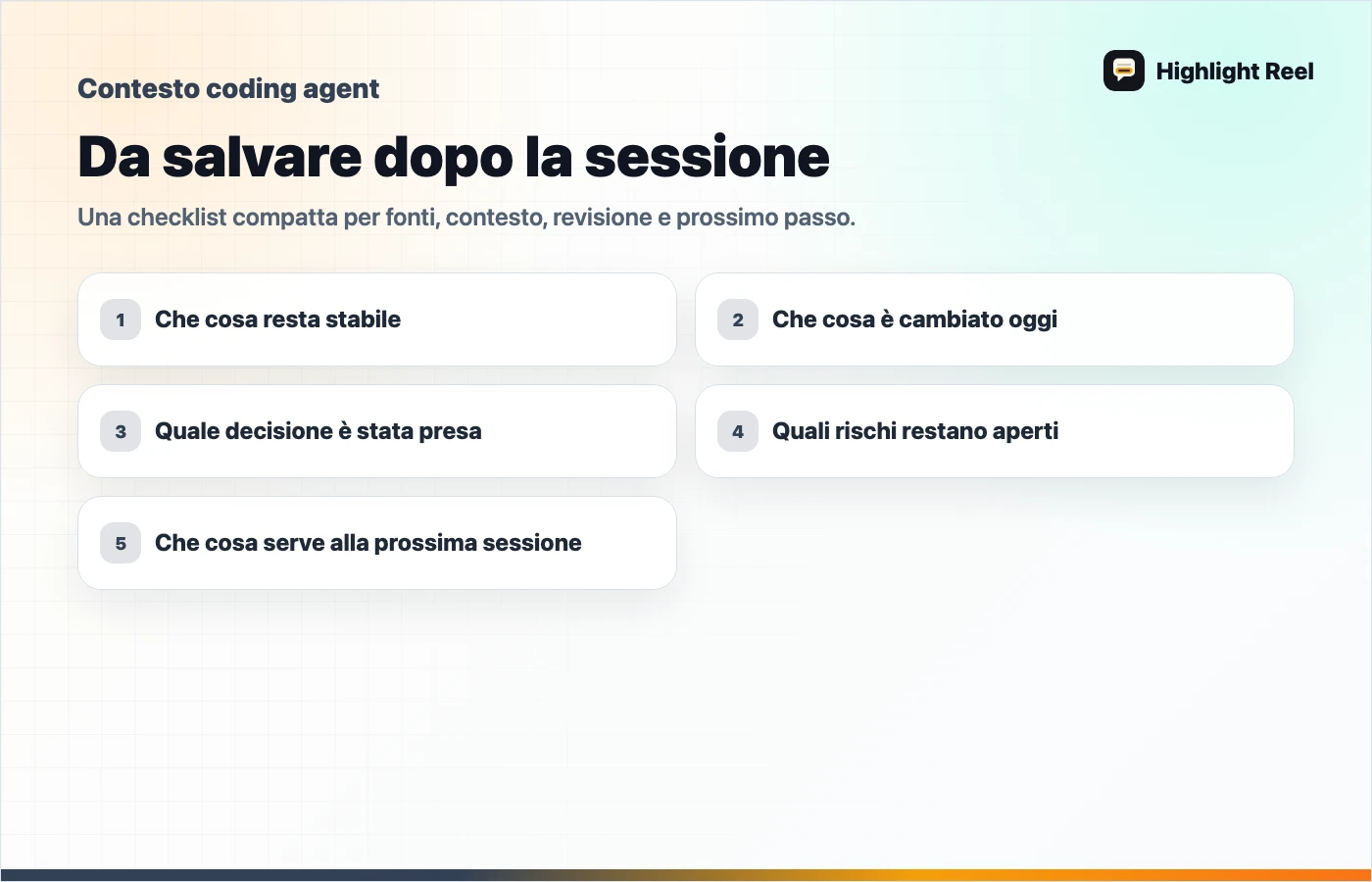 Checklist per salvare e condividere lavoro AI: Da salvare dopo la sessione