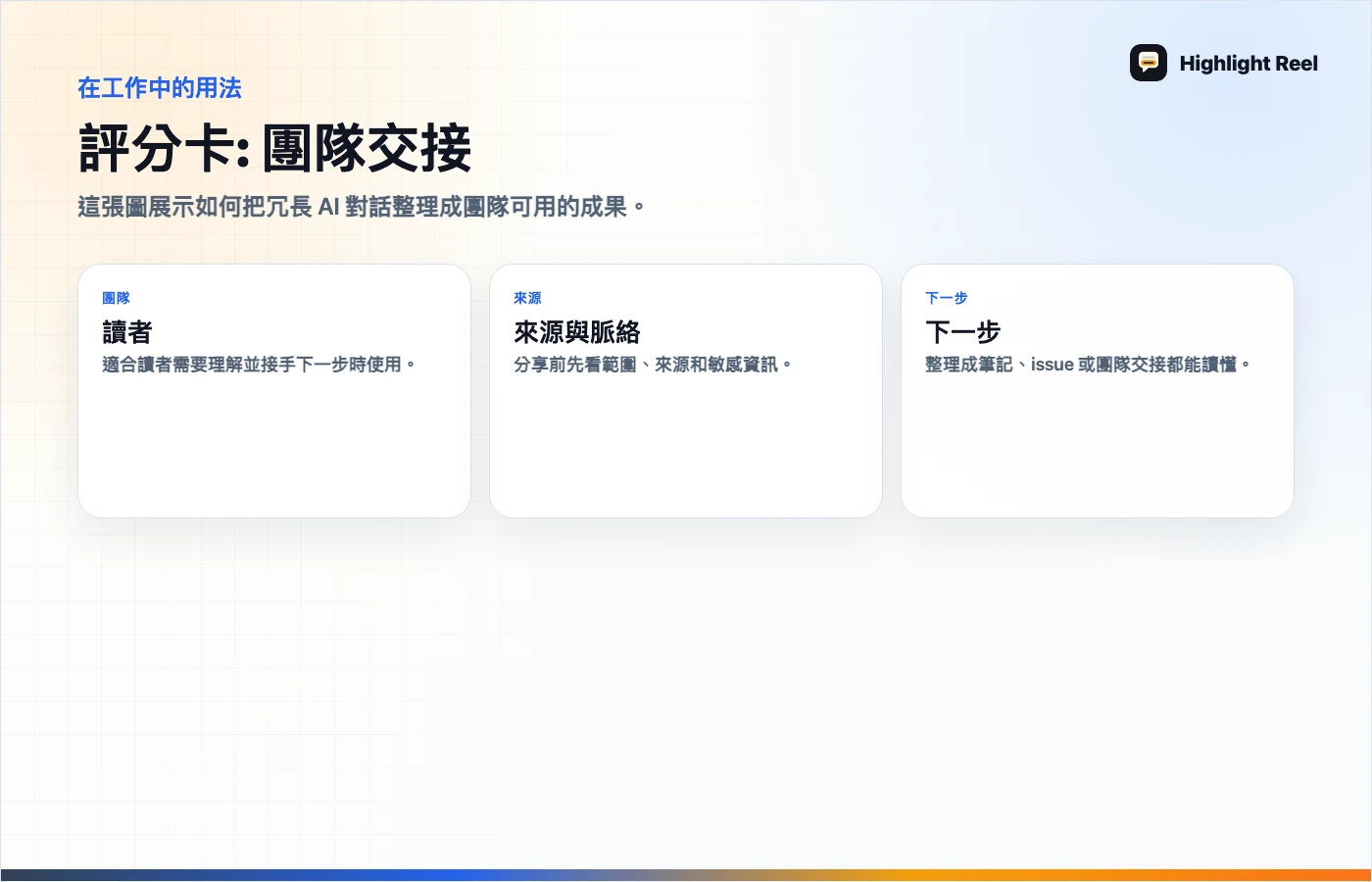 文章重點圖解 長 ChatGPT 對話怎麼整理成團隊能接手的專案交接？